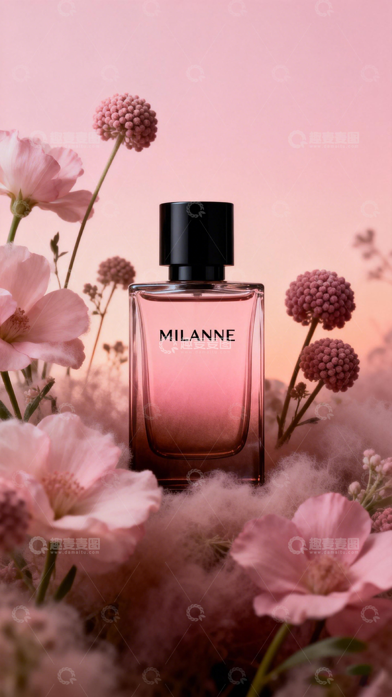 高清大图下载【趣麦麦图】浪漫花香香水广告素材