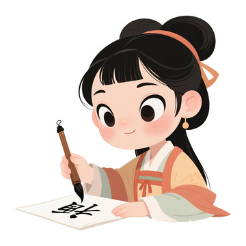 古人写毛笔字免抠元素