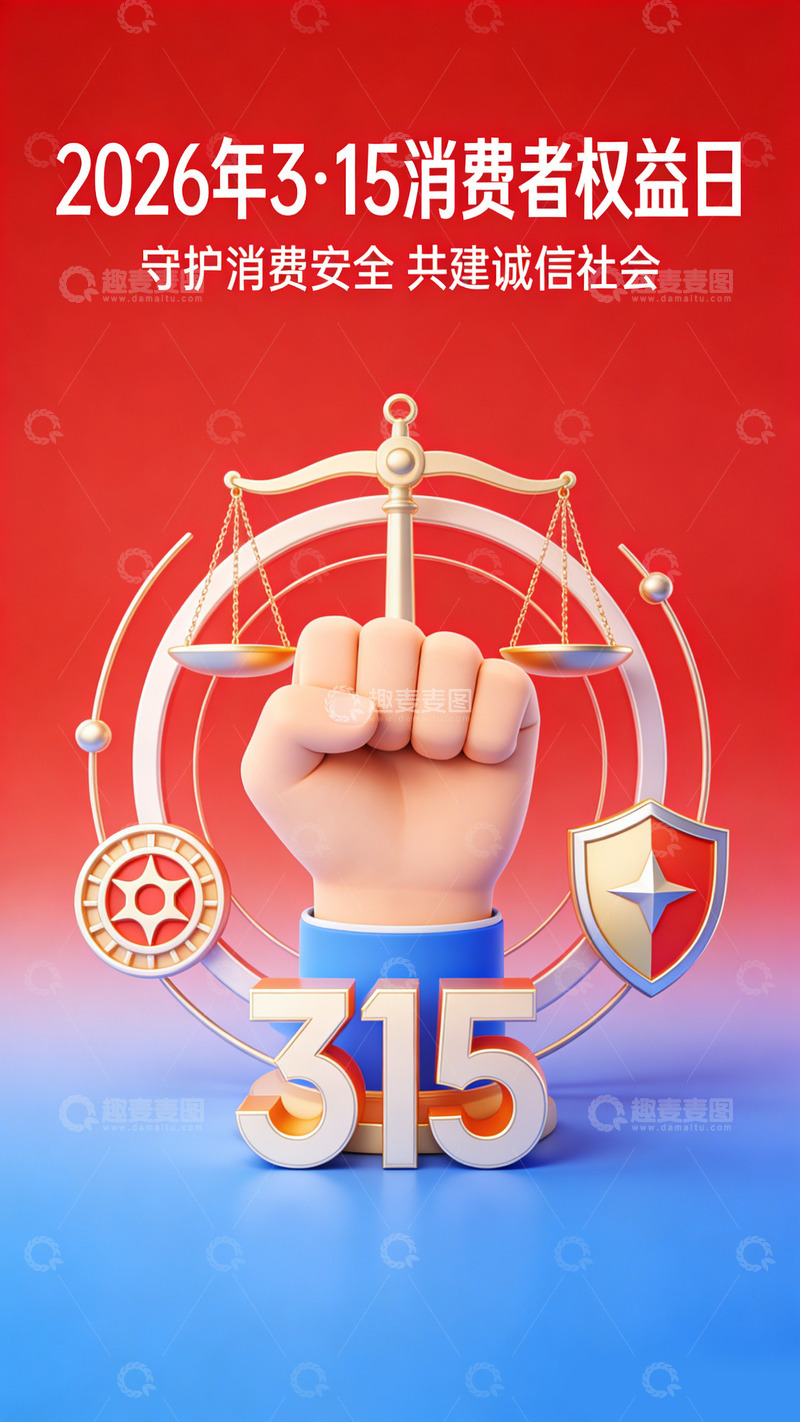 高清大图下载【趣麦麦图】315主题宣传海报设计素材