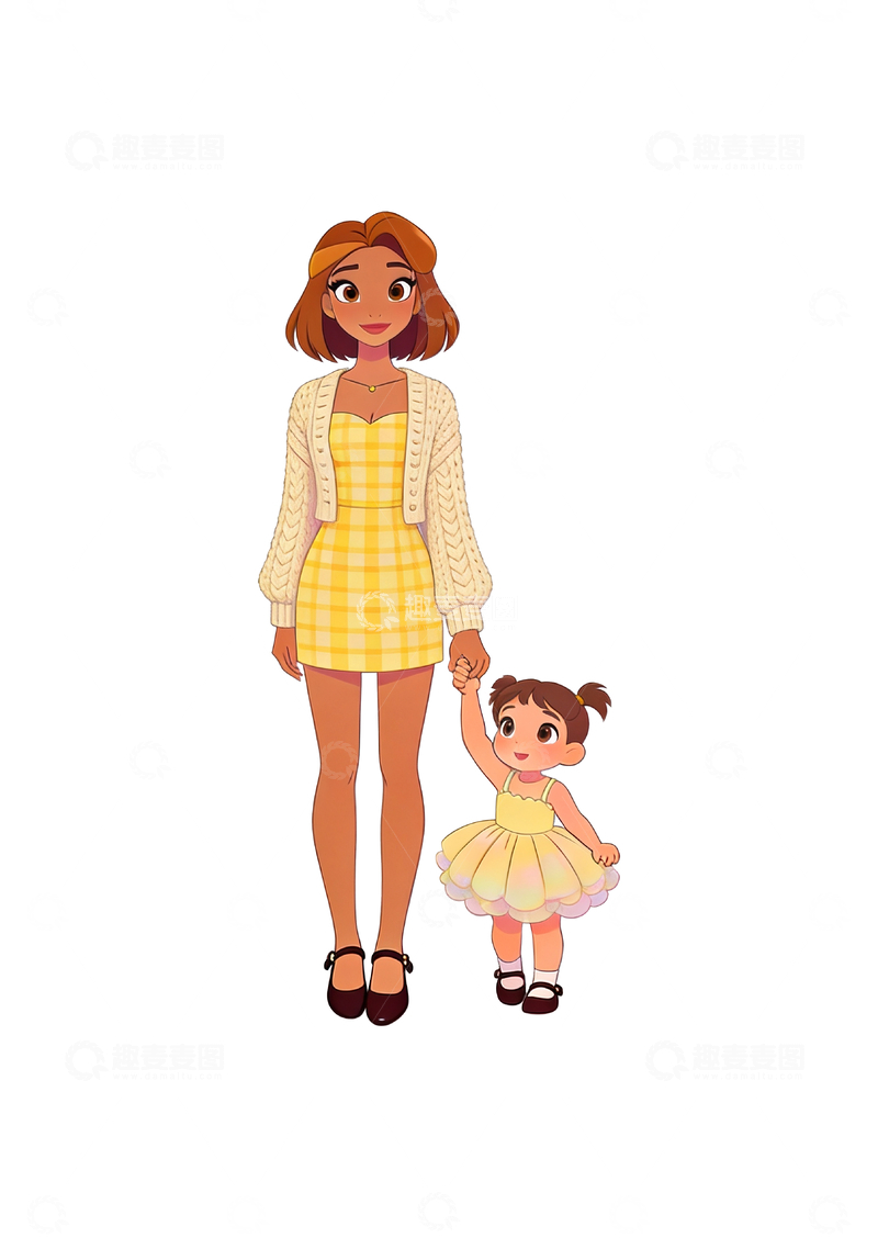 源文件下载【趣麦麦图】美式漫画风格美黑辣妈2