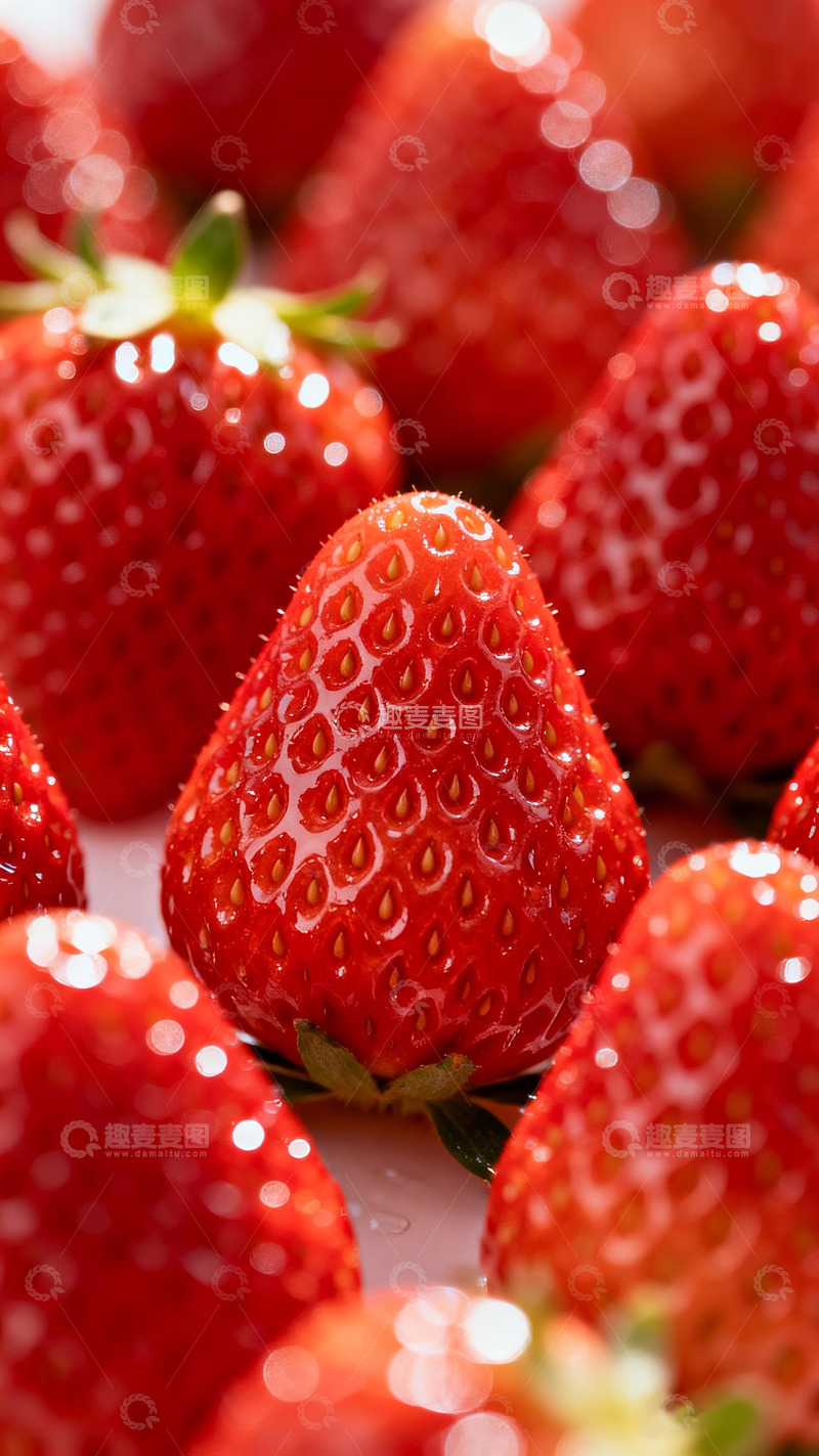 高清大图下载【趣麦麦图】草莓特写摄影8