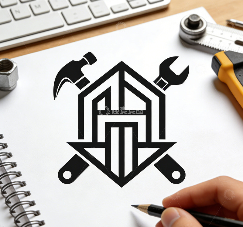 高清大图下载【趣麦麦图】工具房屋标志设计素材