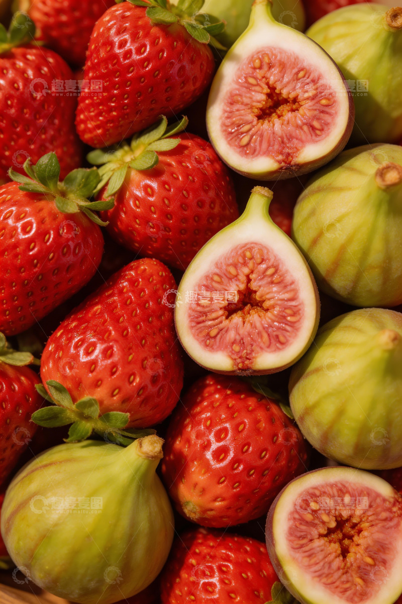 高清大图下载【趣麦麦图】草莓和无花果摄影4