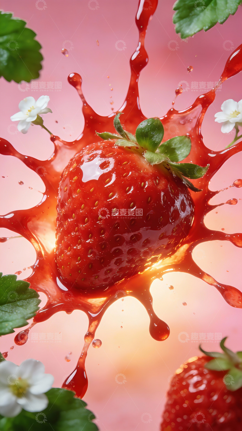 高清大图下载【趣麦麦图】美食摄影草莓特写3