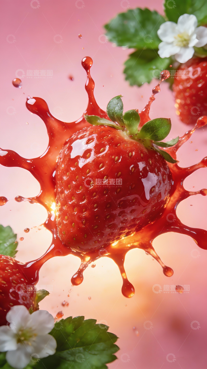 高清大图下载【趣麦麦图】美食摄影草莓特写2