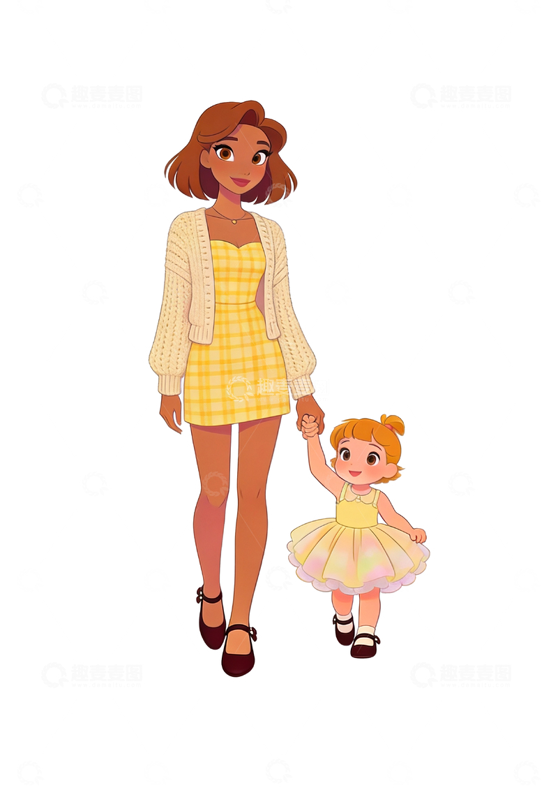 源文件下载【趣麦麦图】美式漫画风格美黑辣妈1