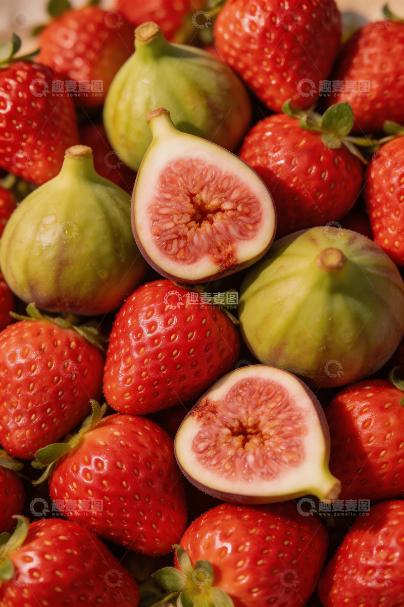 高清大图下载【趣麦麦图】草莓和无花果摄影2