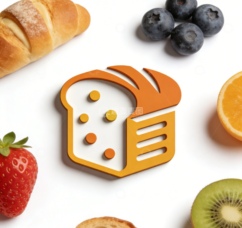 高清大图下载【趣麦麦图】卡通烘焙图标美食插画