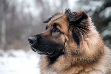 一只宠物狗特写摄影