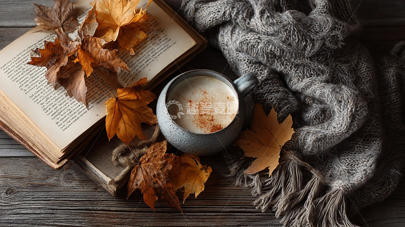 高清大图下载【趣麦麦图】秋日暖意融融的书香时光