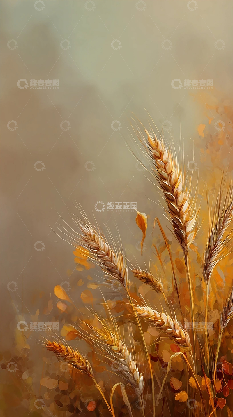 高清大图下载【趣麦麦图】金色麦穗摇曳生姿