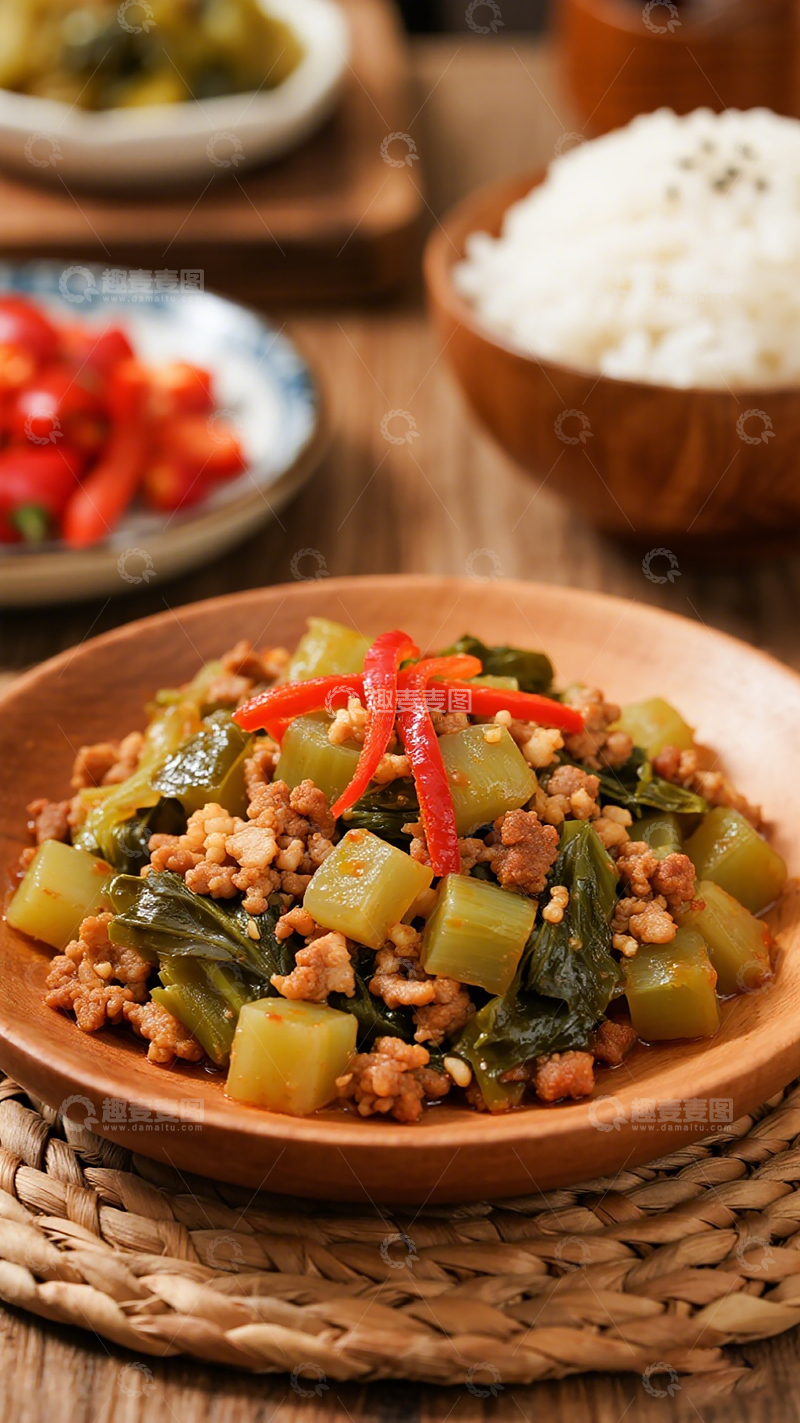 高清大图下载【趣麦麦图】家常肉末炒芹菜美食摄影
