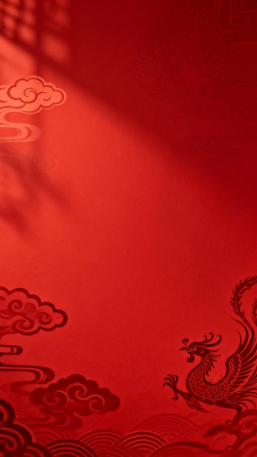 中国风龙凤祥云图案背景