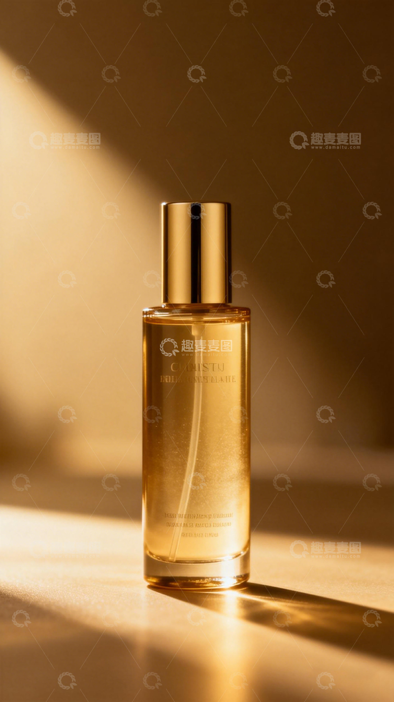 高清大图下载【趣麦麦图】金光闪耀香水瓶摄影