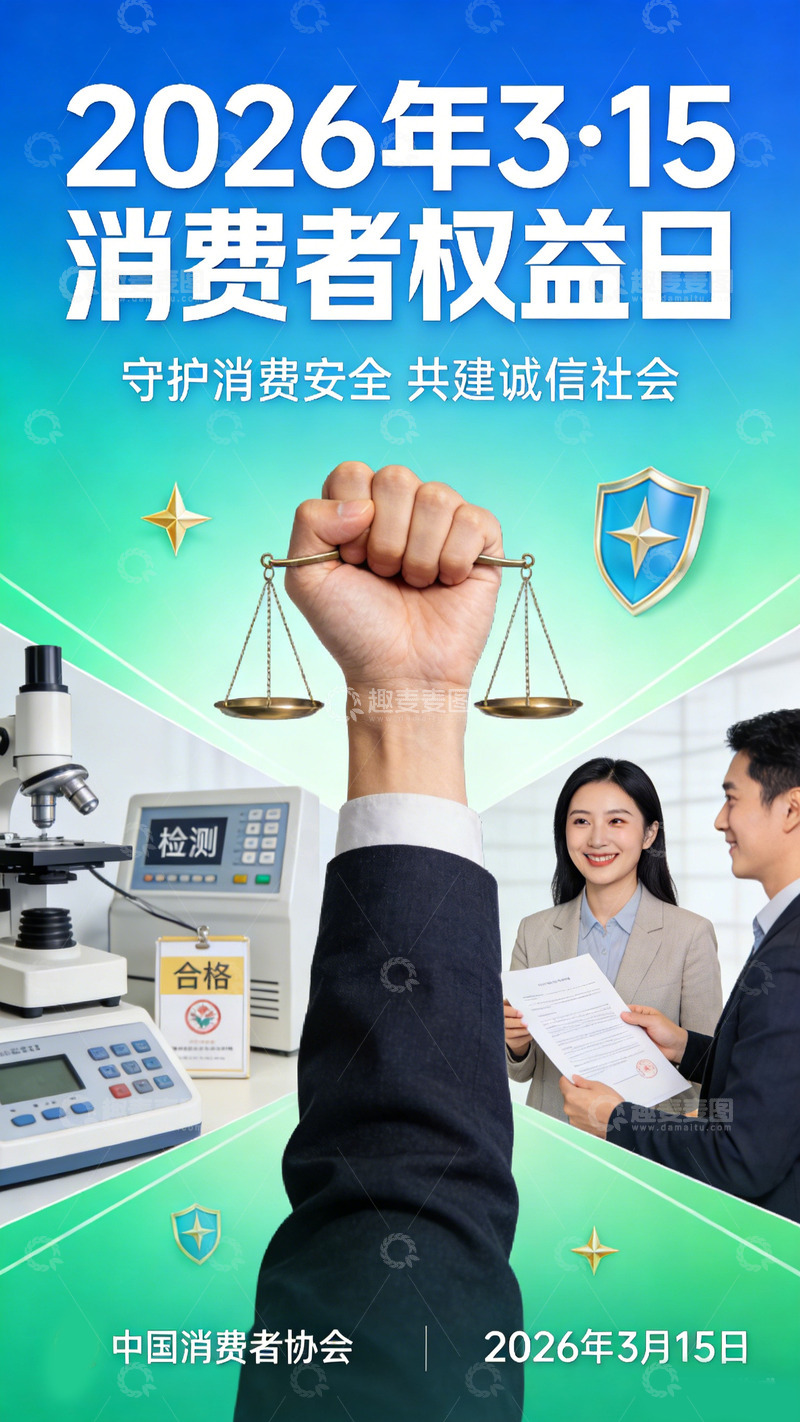 高清大图下载【趣麦麦图】2026年315宣传海报