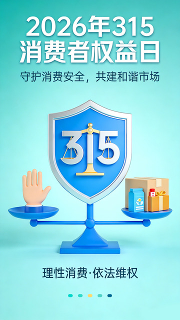 315消费者权益日设计宣传海报素材