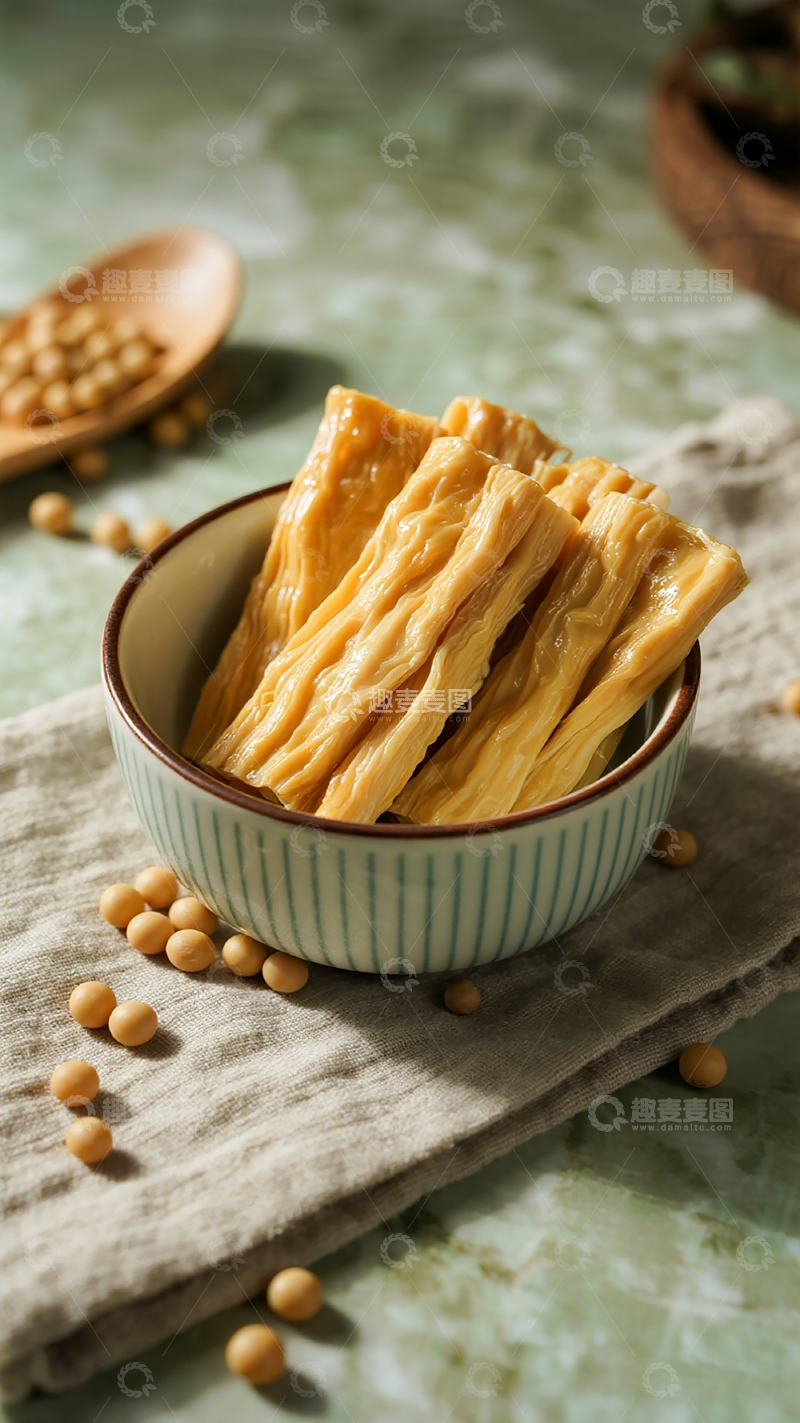 高清大图下载【趣麦麦图】清新腐竹美食摄影