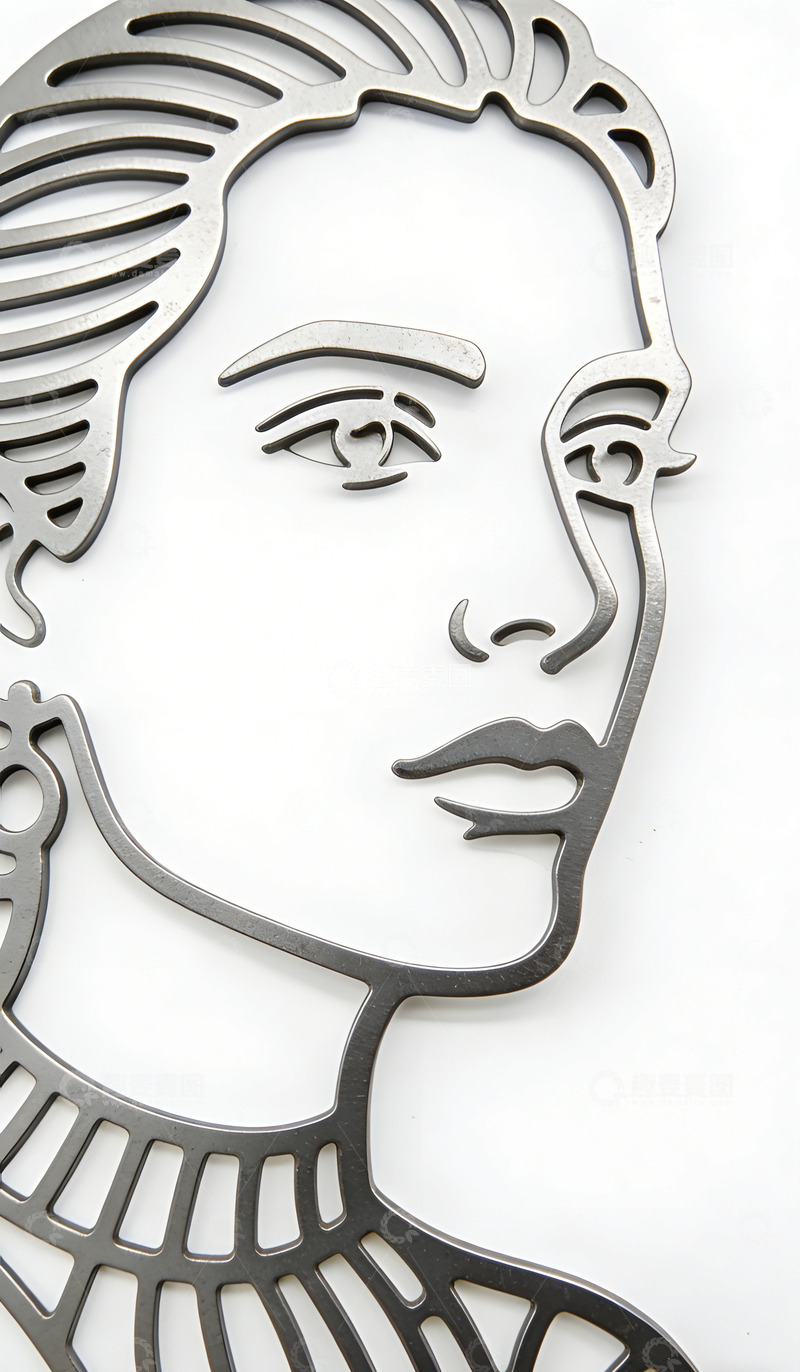 高清大图下载【趣麦麦图】金属浮雕肖像装饰艺术品