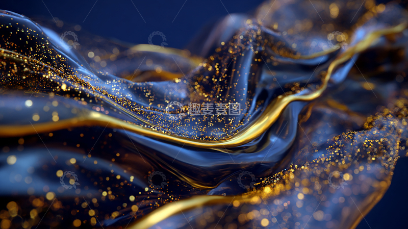 高清大图下载【趣麦麦图】深海黑金流光盛宴
