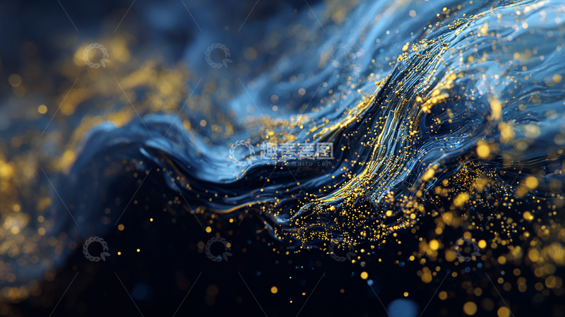 高清大图下载【趣麦麦图】星空之海的金色涟漪