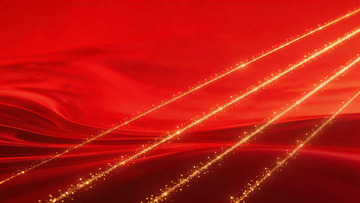 金色抽象粒子红色背景3