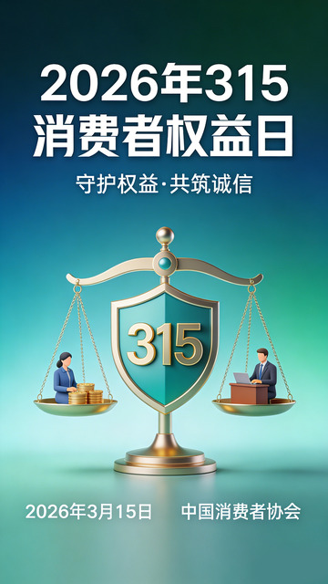 315消费者权益日宣传蓝色设计素材