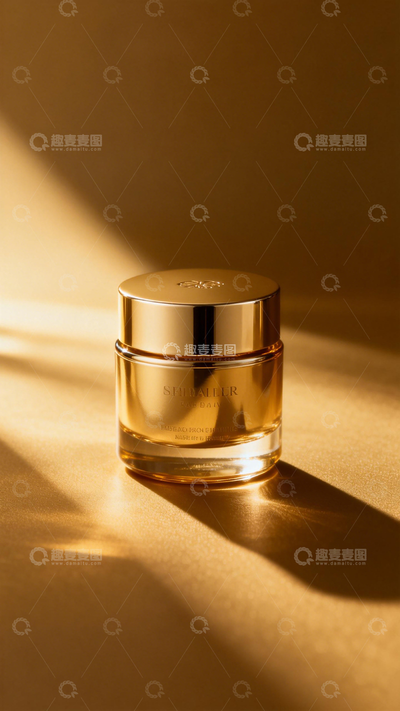 高清大图下载【趣麦麦图】奢华金色面霜摄影