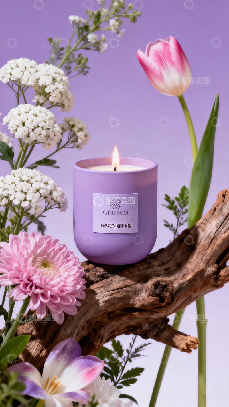 高清大图下载【趣麦麦图】香薰蜡烛花卉装饰摄影