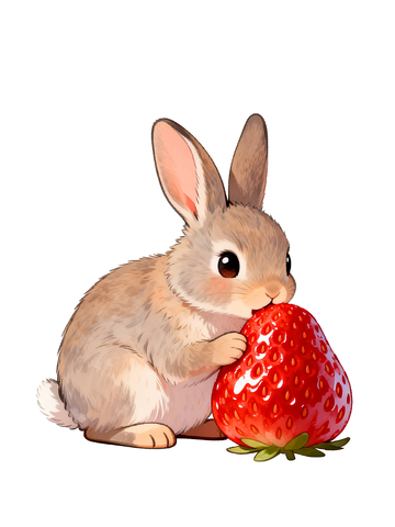 吃草莓的小兔子2