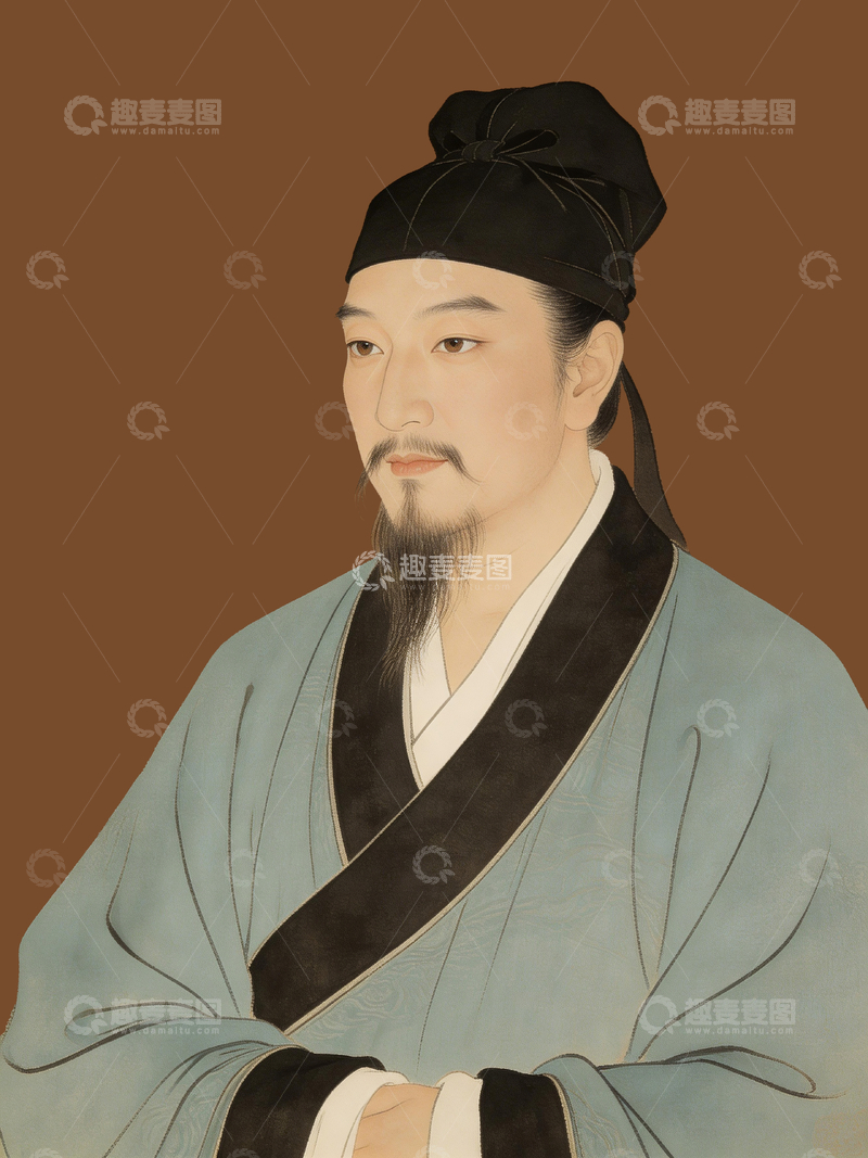 源文件下载【趣麦麦图】工笔画唐朝诗人4