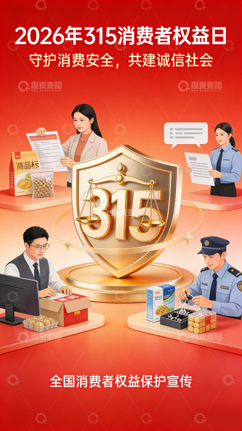 高清大图下载【趣麦麦图】315宣传海报设计