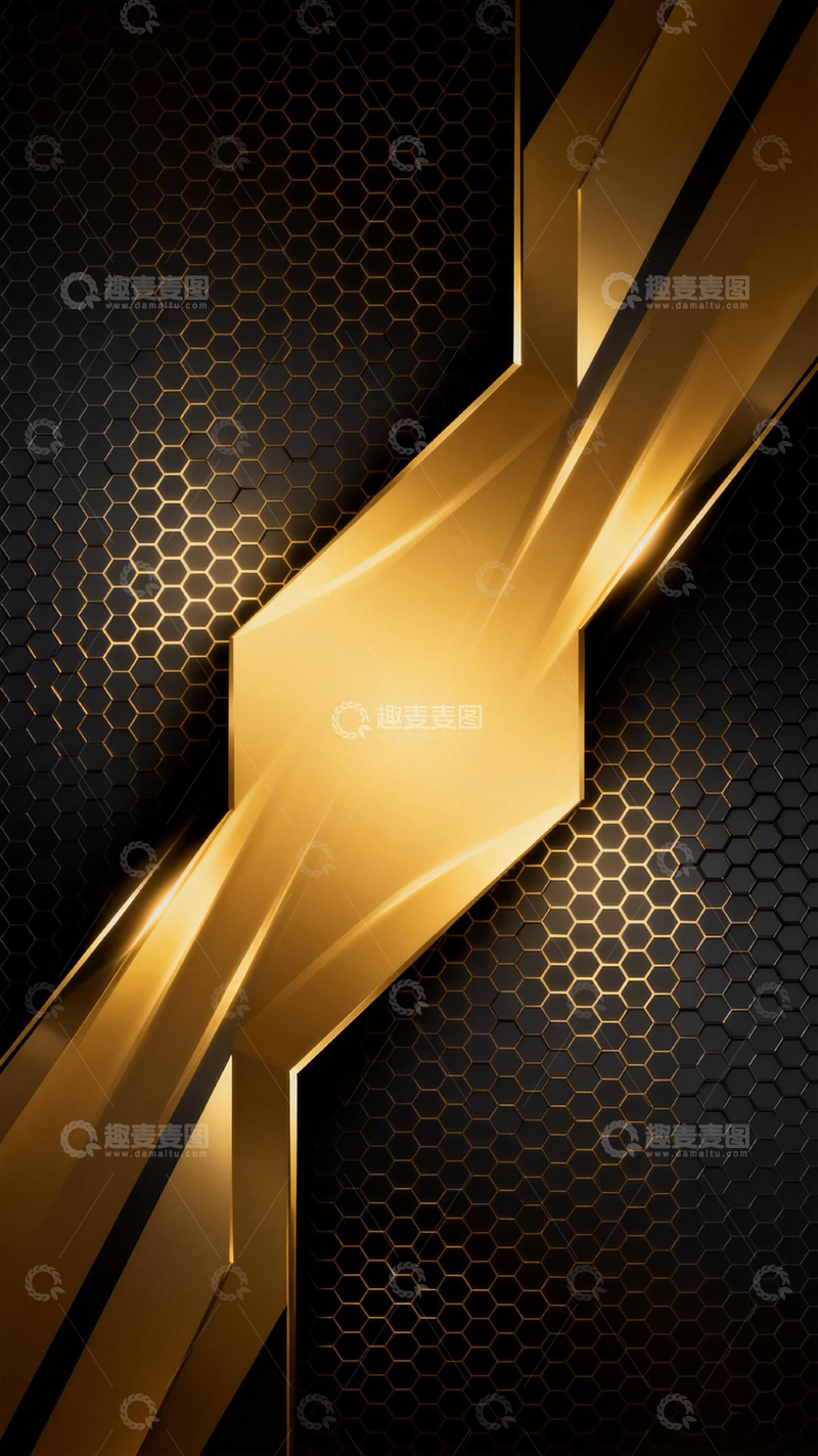 高清大图下载【趣麦麦图】金色金属质感背景设计
