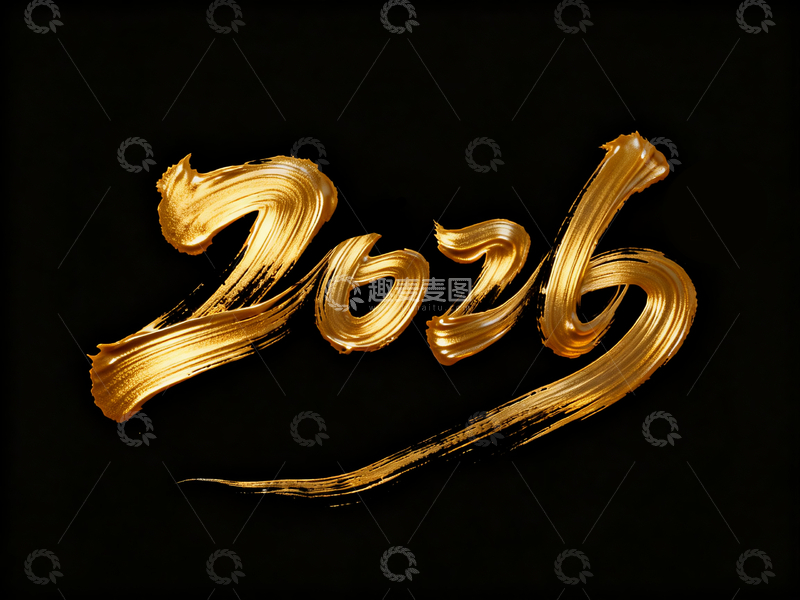 源文件下载【趣麦麦图】金漆笔触2026-1