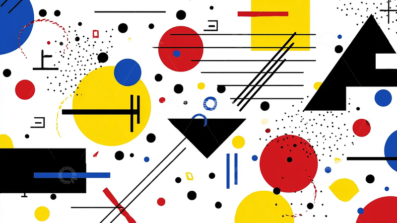 高清大图下载【趣麦麦图】色彩交响：几何抽象的无限可能