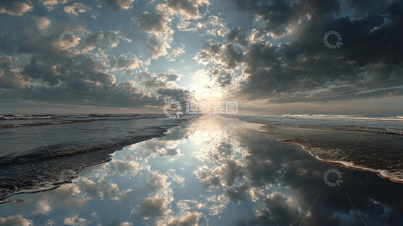 高清大图下载【趣麦麦图】云海映照的海岸奇景