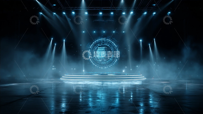 高清大图下载【趣麦麦图】未来科技舞台的光影奇迹