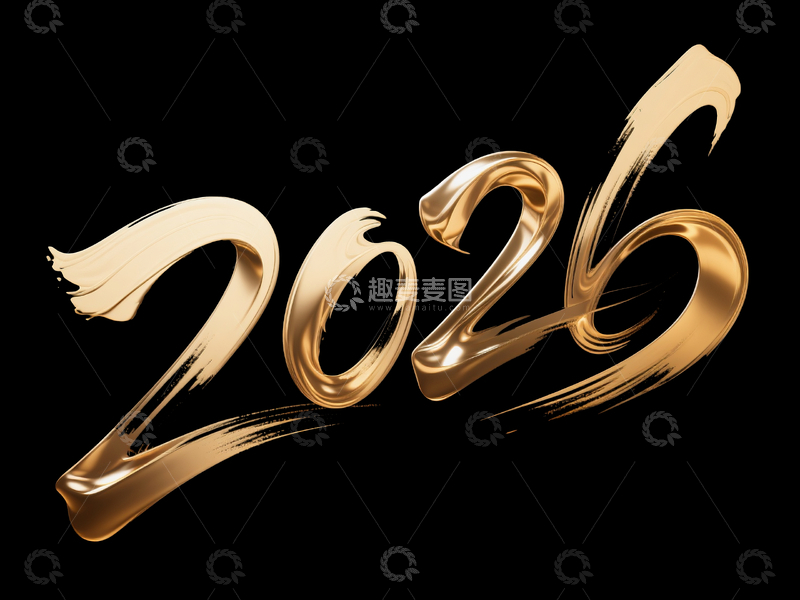 源文件下载【趣麦麦图】金漆笔触2026-2