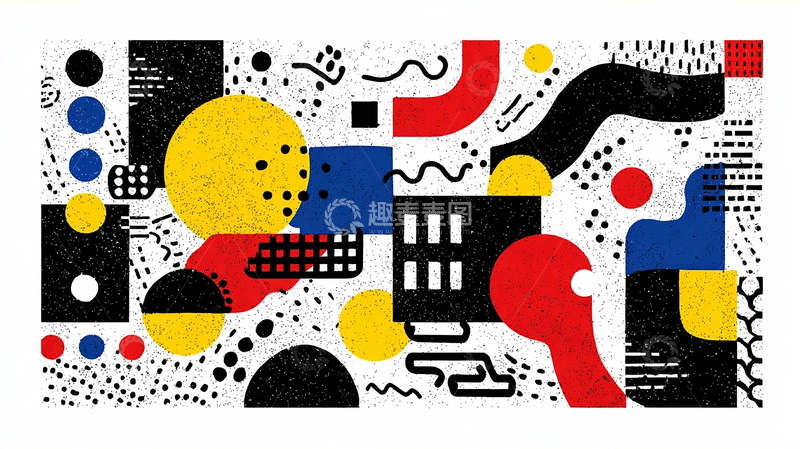 高清大图下载【趣麦麦图】现代抽象艺术的几何梦境