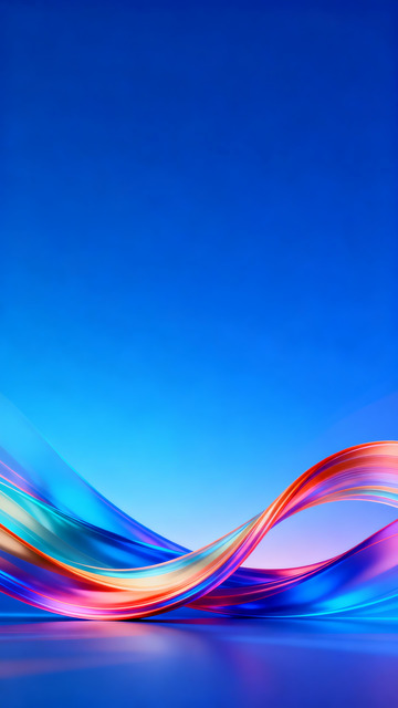 流动彩色曲线科技感背景1