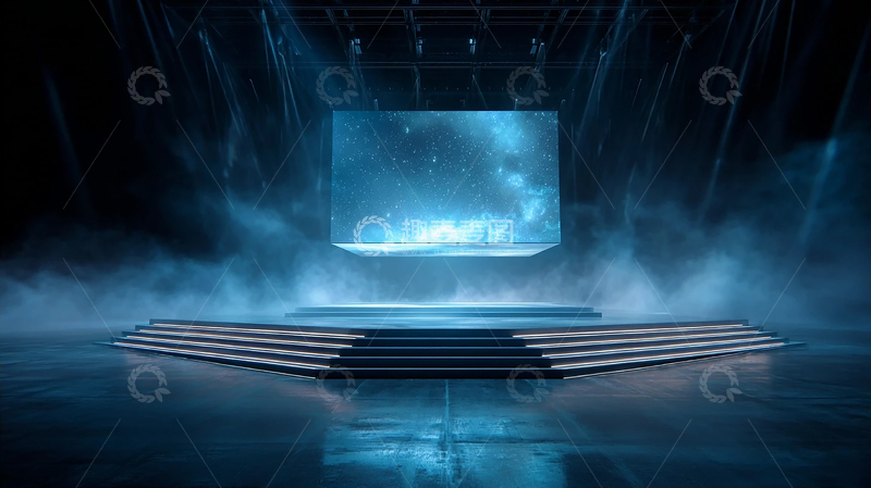高清大图下载【趣麦麦图】星空光影的未来舞台