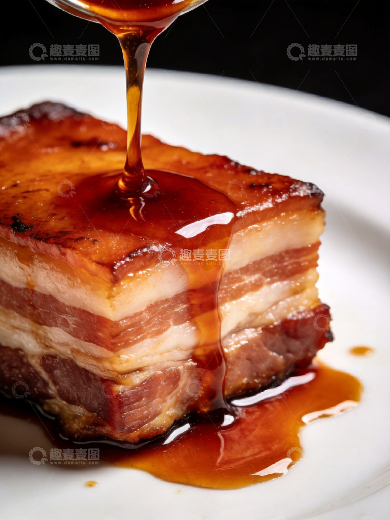 高清大图下载【趣麦麦图】红烧五花肉特写2