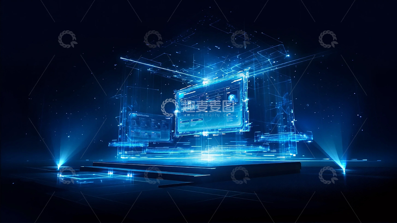 高清大图下载【趣麦麦图】未来数字世界的光影奇幻