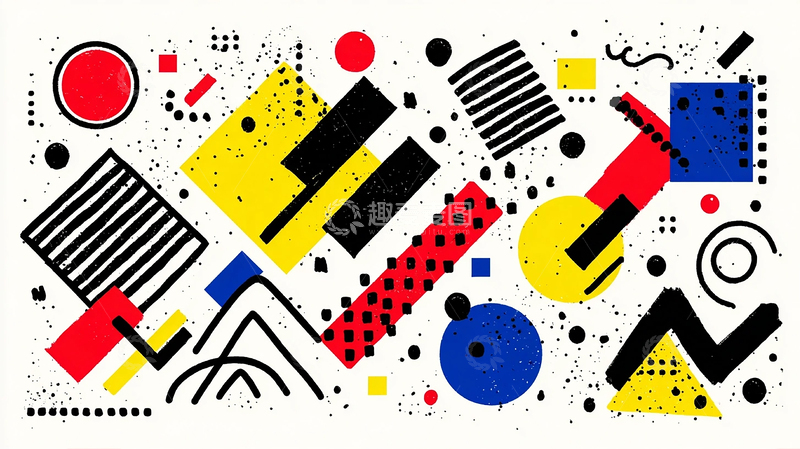 高清大图下载【趣麦麦图】抽象色块的交响乐