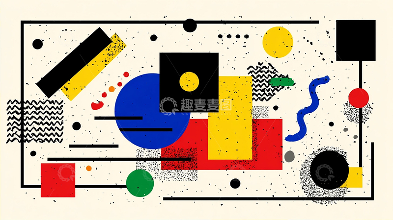 高清大图下载【趣麦麦图】现代抽象艺术的几何幻想