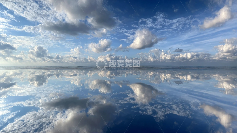 高清大图下载【趣麦麦图】云海倒映天际的梦幻之境