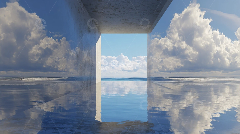 高清大图下载【趣麦麦图】天空之门：云海深邃的奇幻通道