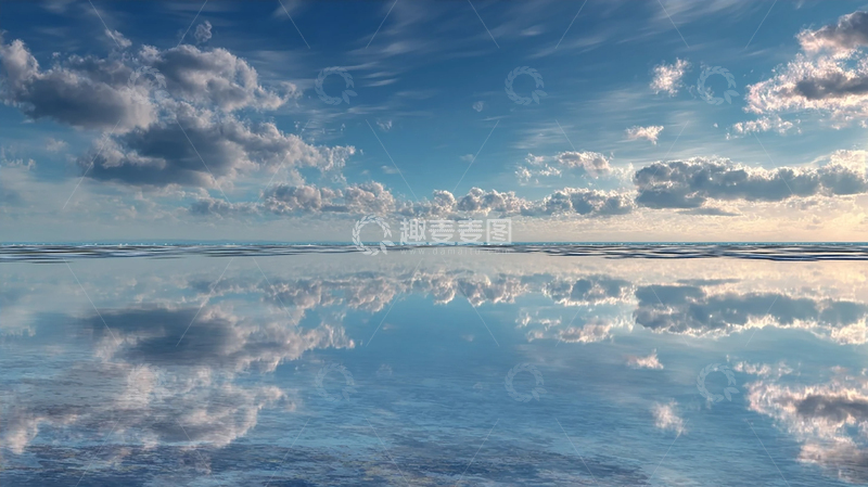 高清大图下载【趣麦麦图】云海倒映天际的静谧瞬间