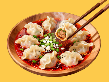 漫画风格红油水饺4