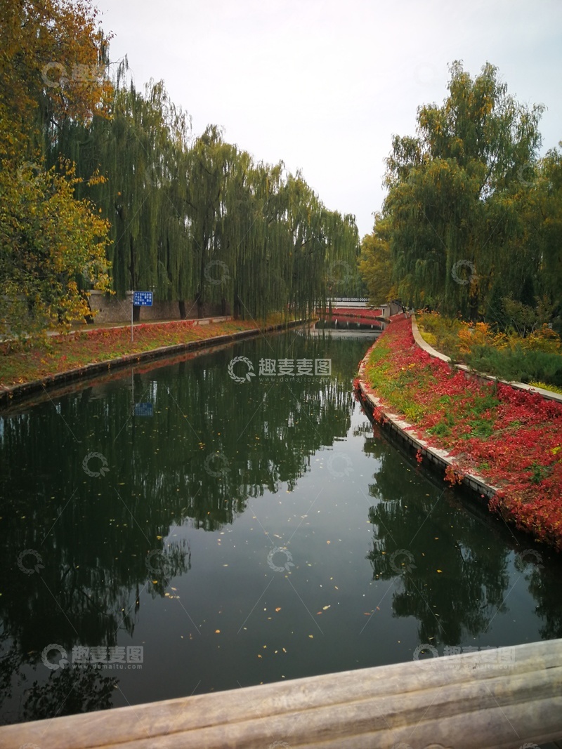 高清大图下载【趣麦麦图】秋意运河景观