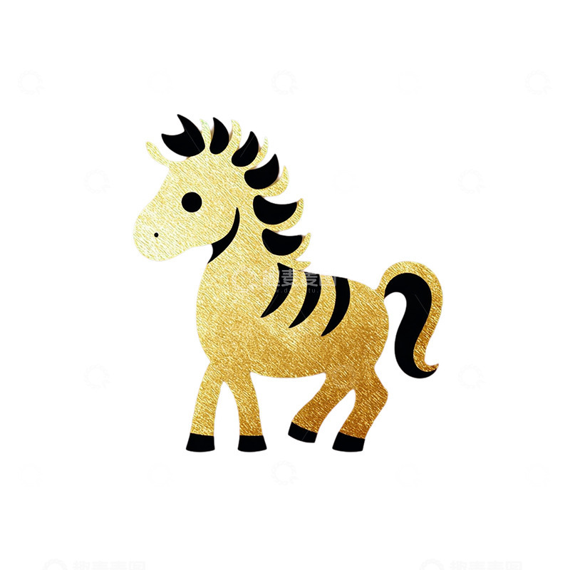 高清大图下载【趣麦麦图】金色奇幻小马萌趣十足